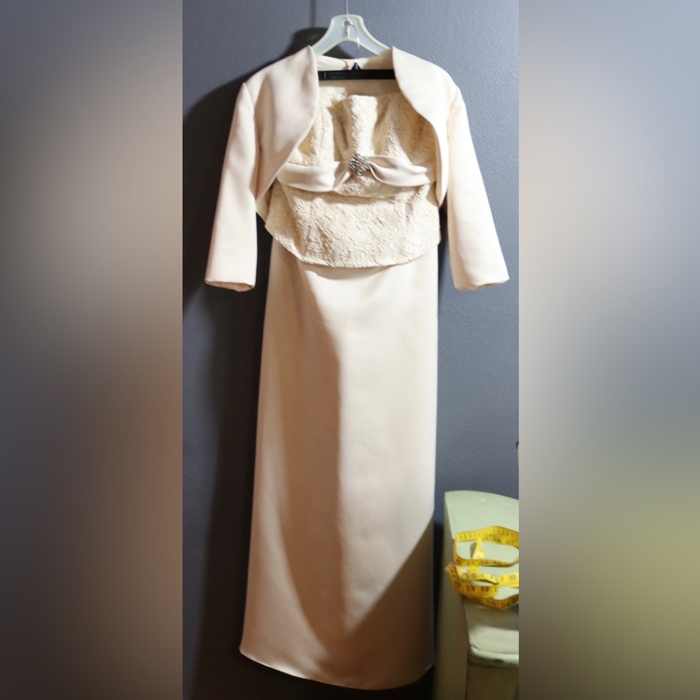 Caterina Collections size 10 formal dress, strapless with jacket